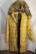 Women's Gold Long Length Baby Phat Coat - XL