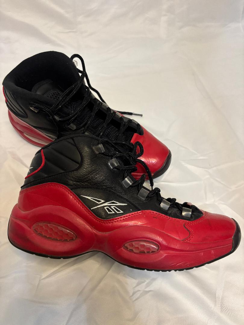 Men's Used Allen Iverson Reebok Question Mid "Street Sleigh" Sneakers - Size 10.5