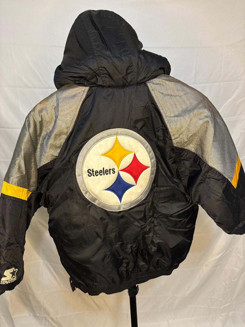 Kids Steelers Vintage Starter Jacket - Small