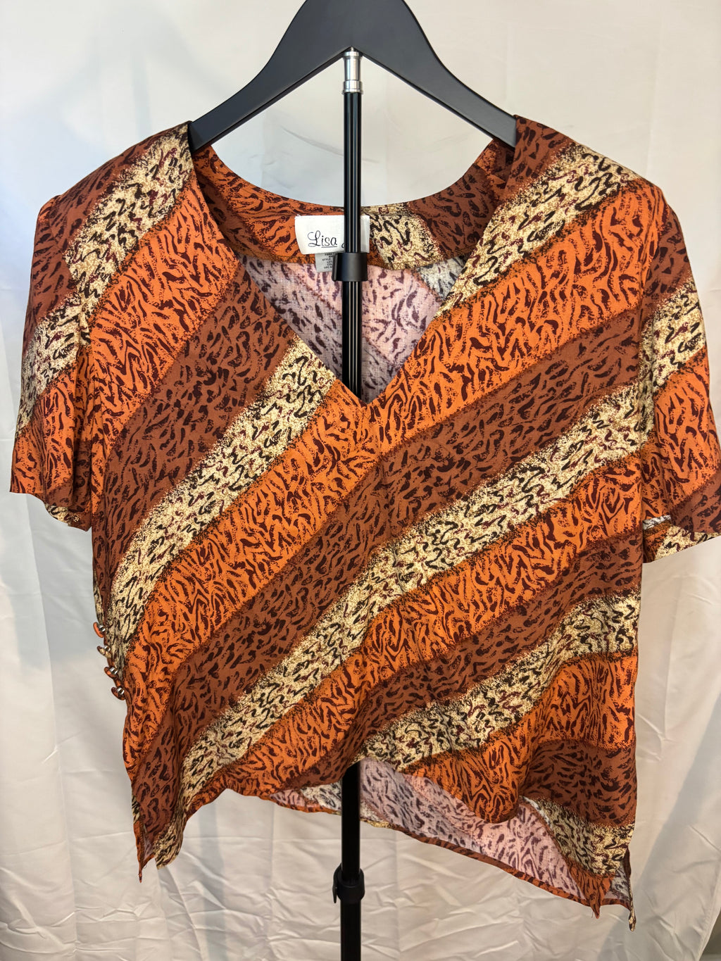 90's Lisa Jo blouse with shoulder pads -  size 12