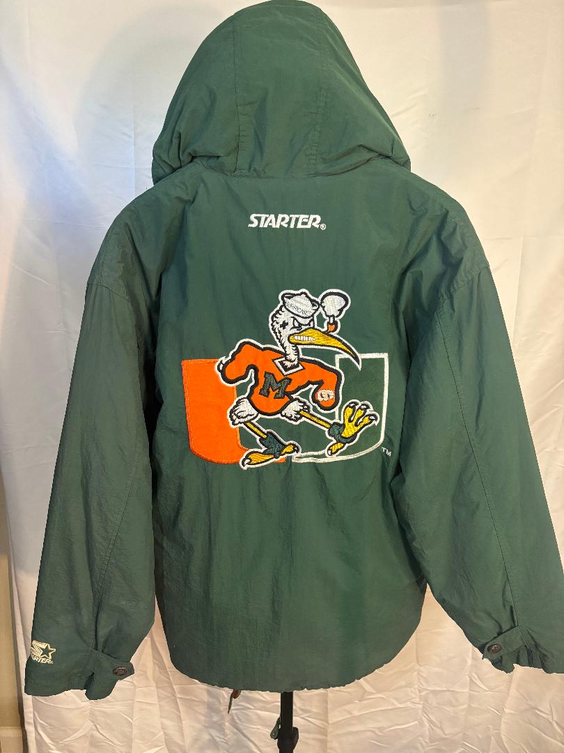 Men's 90's Miami Hurricanes Starter jacket - Size Small