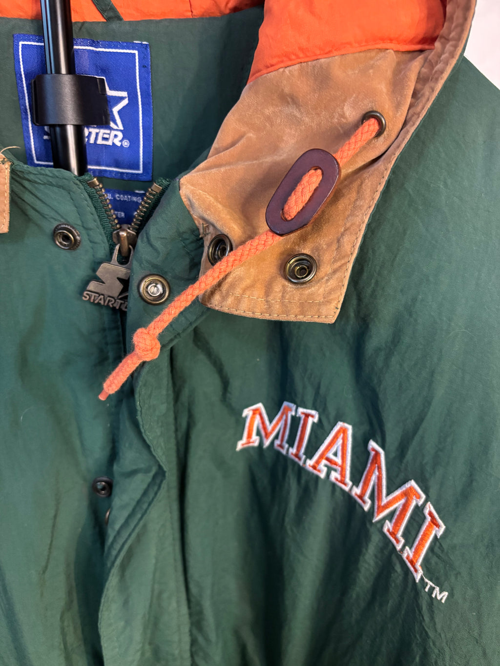 Men's 90's Miami Hurricanes Starter jacket - Size Small