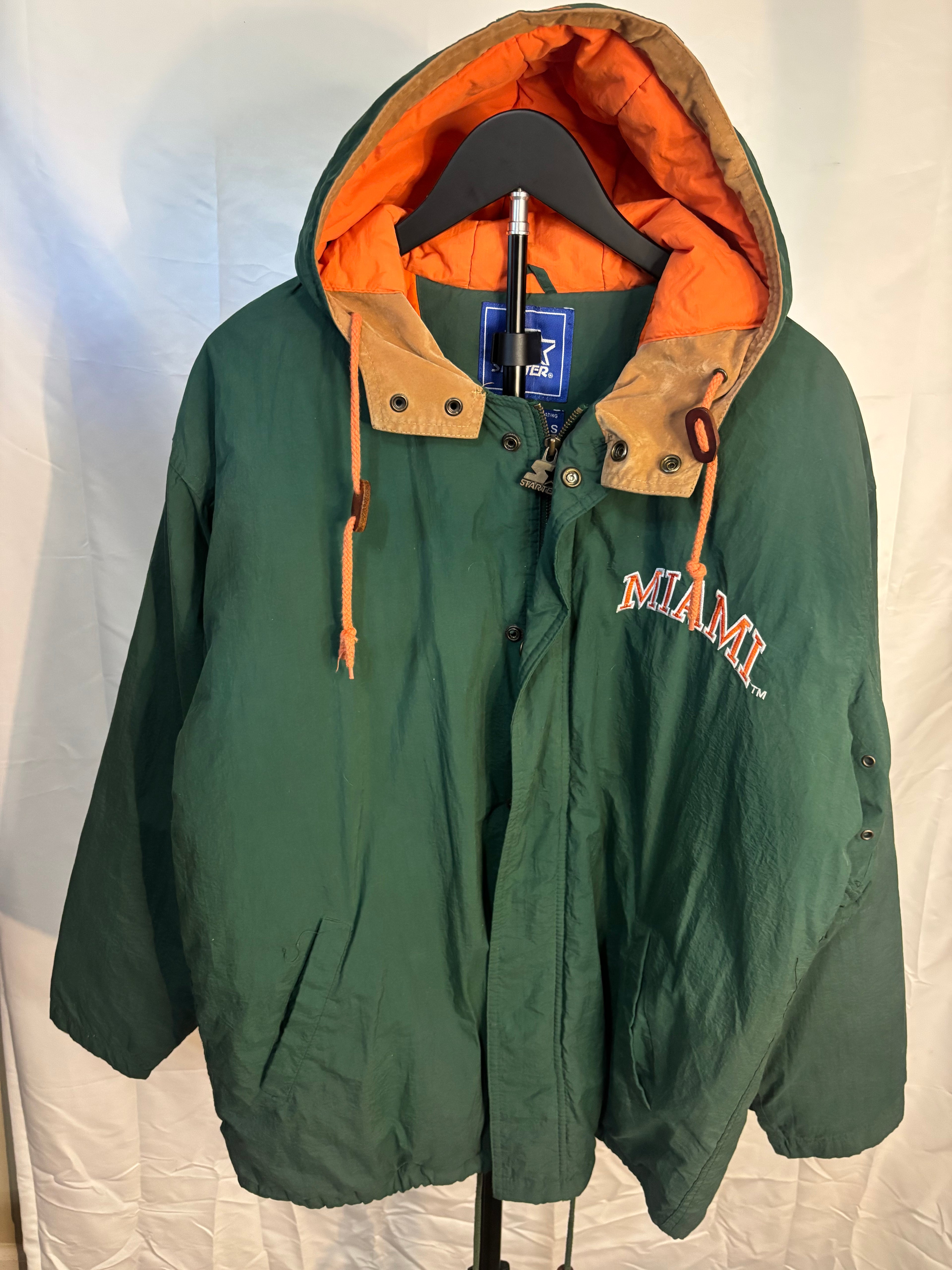 Men's 90's Miami Hurricanes Starter jacket - Size Small