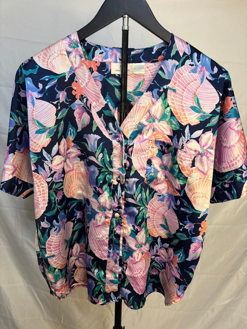Women's Vintage Satin and Beaux PJ Set - Medium