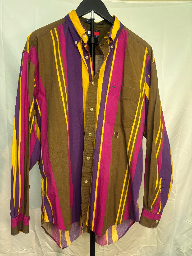 Men's 90s Tommy Hilfiger Long Sleeve Shirt - Large